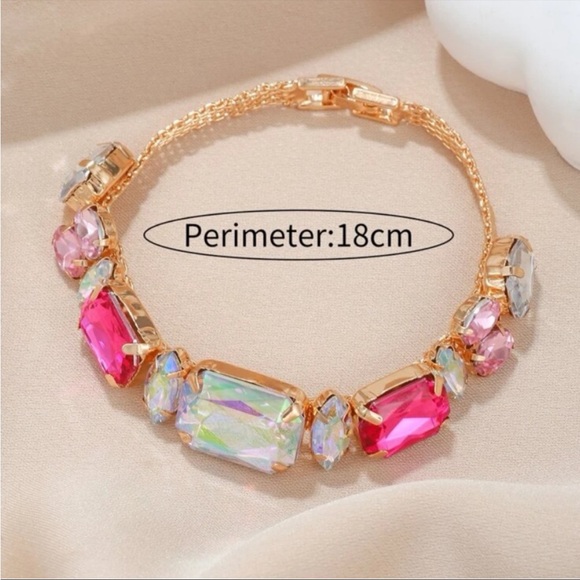 Pink Gemstone Tennis Bracelet - Picture 5 of 6